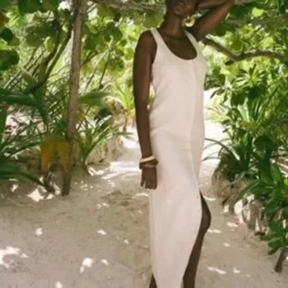 Reformation Grover Linen Maxi Dress in Oatmeal size XS - Picture 2 of 6